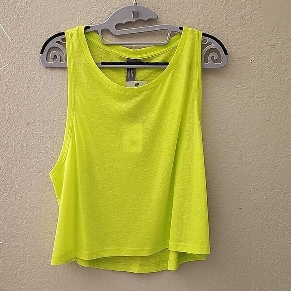Sweaty Betty Tops - Sweaty Betty Small Cropped sleeveless swing vest tee shirt top lime punch green